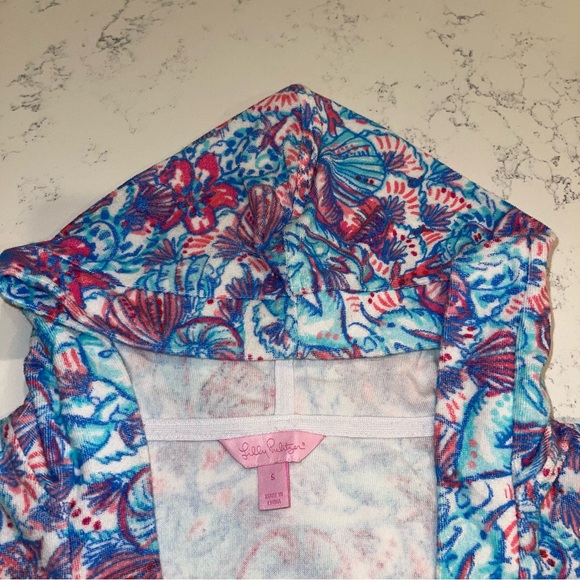 Lilly Pulitzer Higgs Hooded French Terry Swim Cover Up Tunic small - Picture 4 of 7